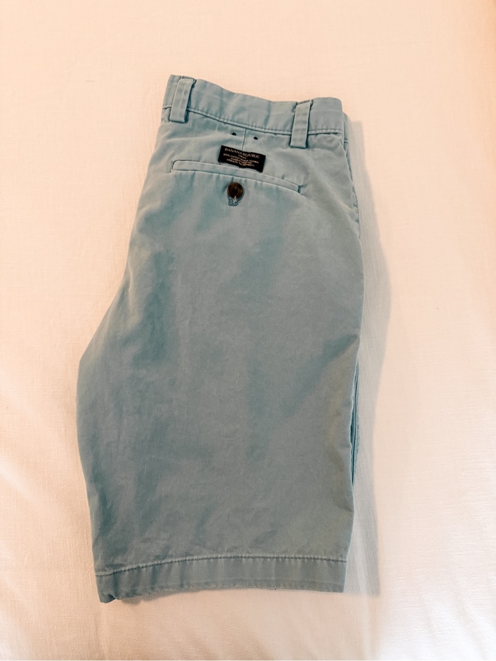 Banana Republic Men's Light Blue Cotton Chino Shorts